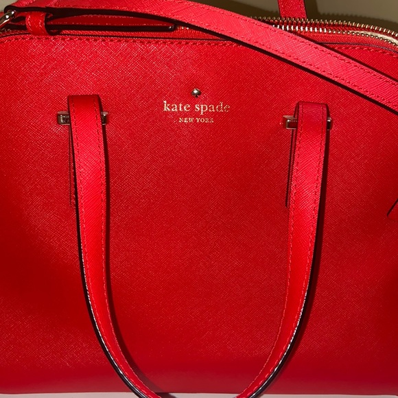 Authentic Kate Spade Red Leather Shoulder bag - Picture 2 of 10